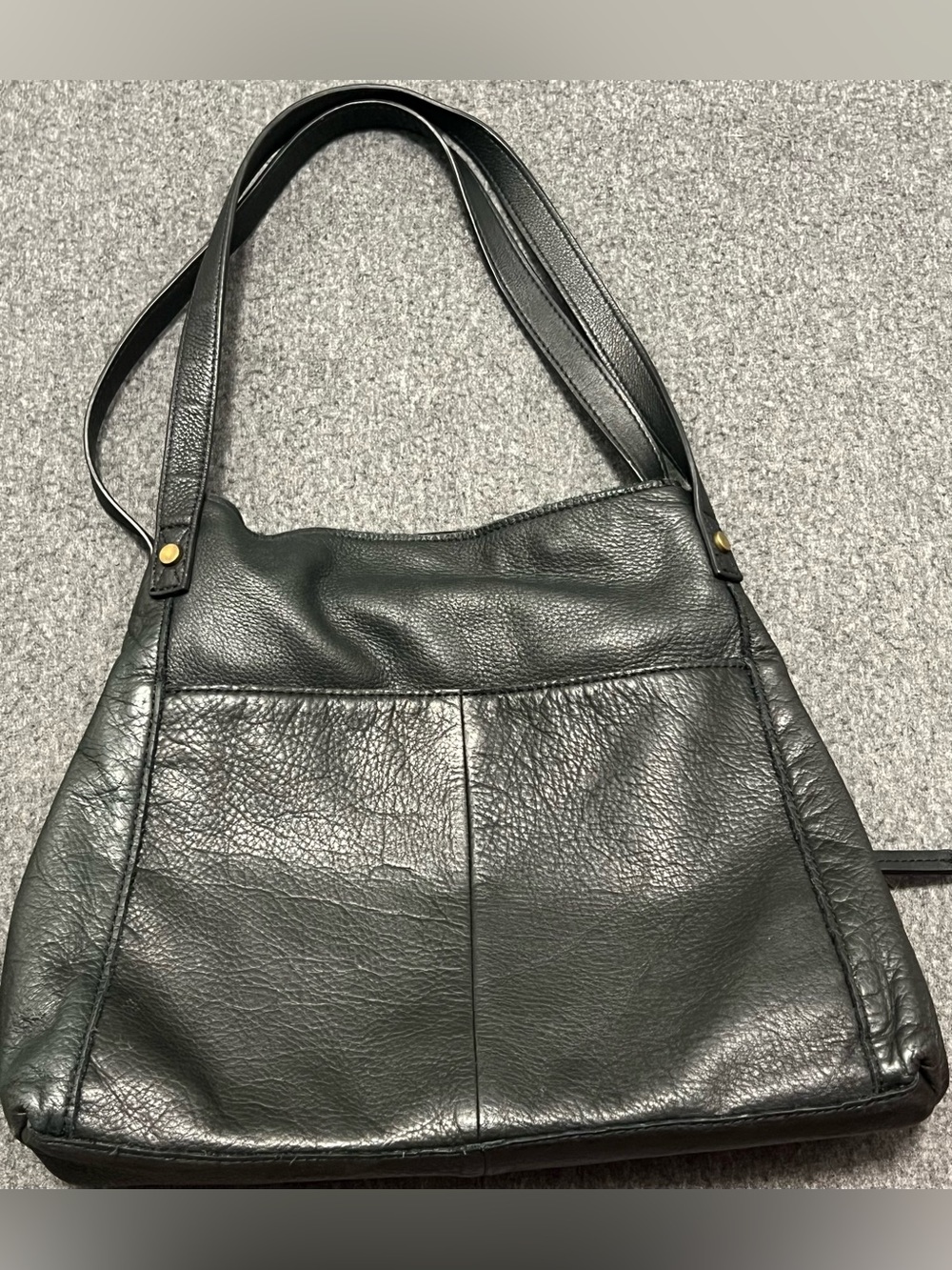 American Leather Co. Black Shoulder Bag